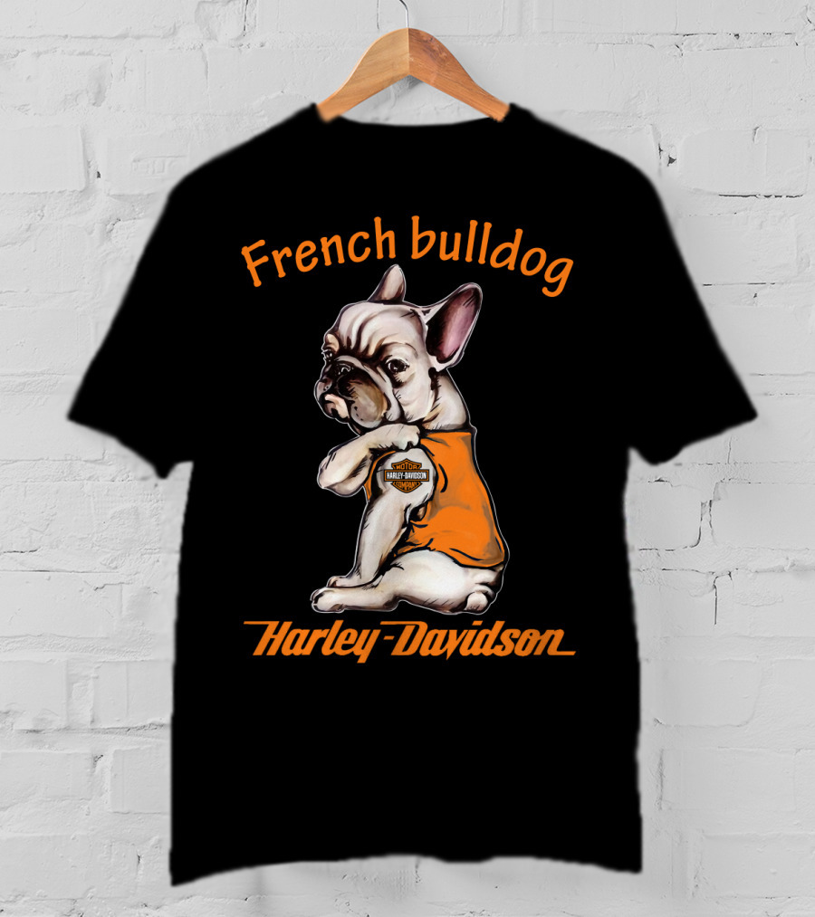 French Bulldog Harley Davidson Motorcycle T-Shirt