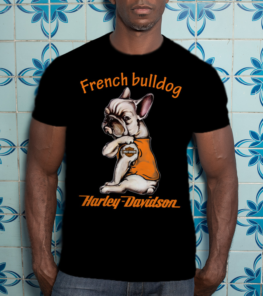 French Bulldog Harley Davidson Motorcycle T-Shirt