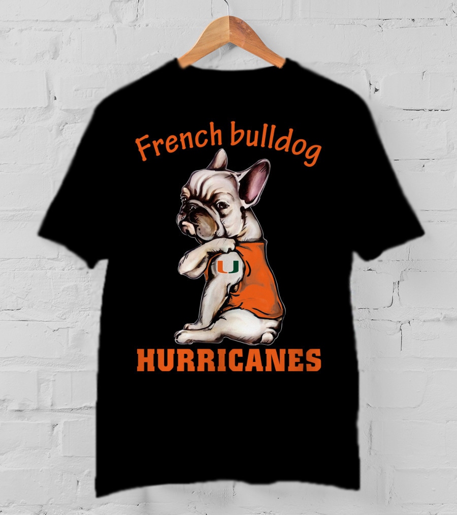 French Bulldog Miami Hurricanes 38 Dh T-Shirt