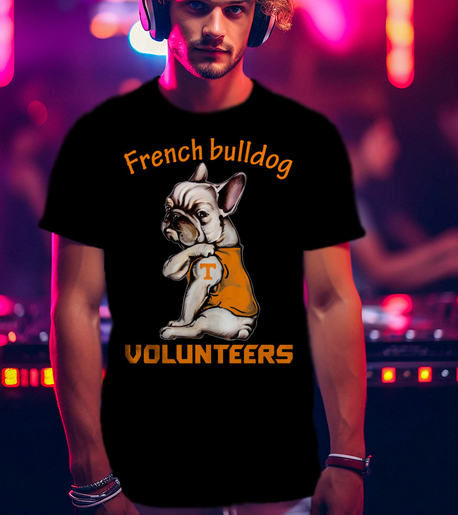 French Bulldog Tennessee Volunteers T-Shirt