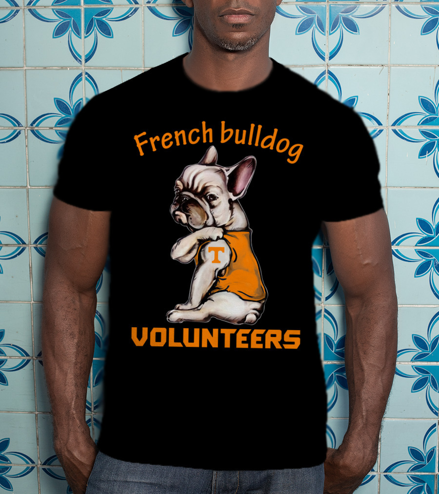 French Bulldog Tennessee Volunteers T-Shirt