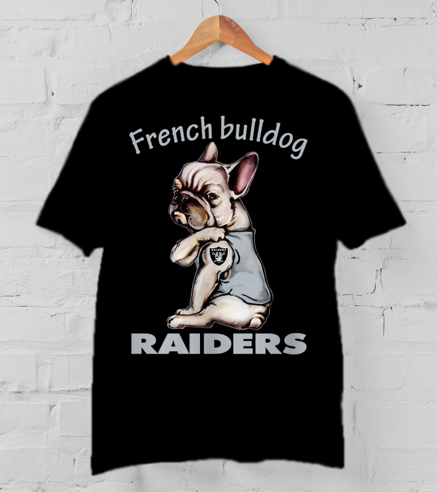 French Bulldog Raiders Nfl Team T-Shirt