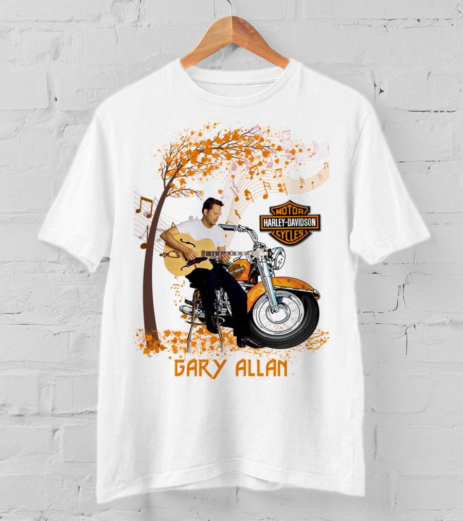 Gary Allan Harley Davidson Motorcycle Music Theme T-Shirt