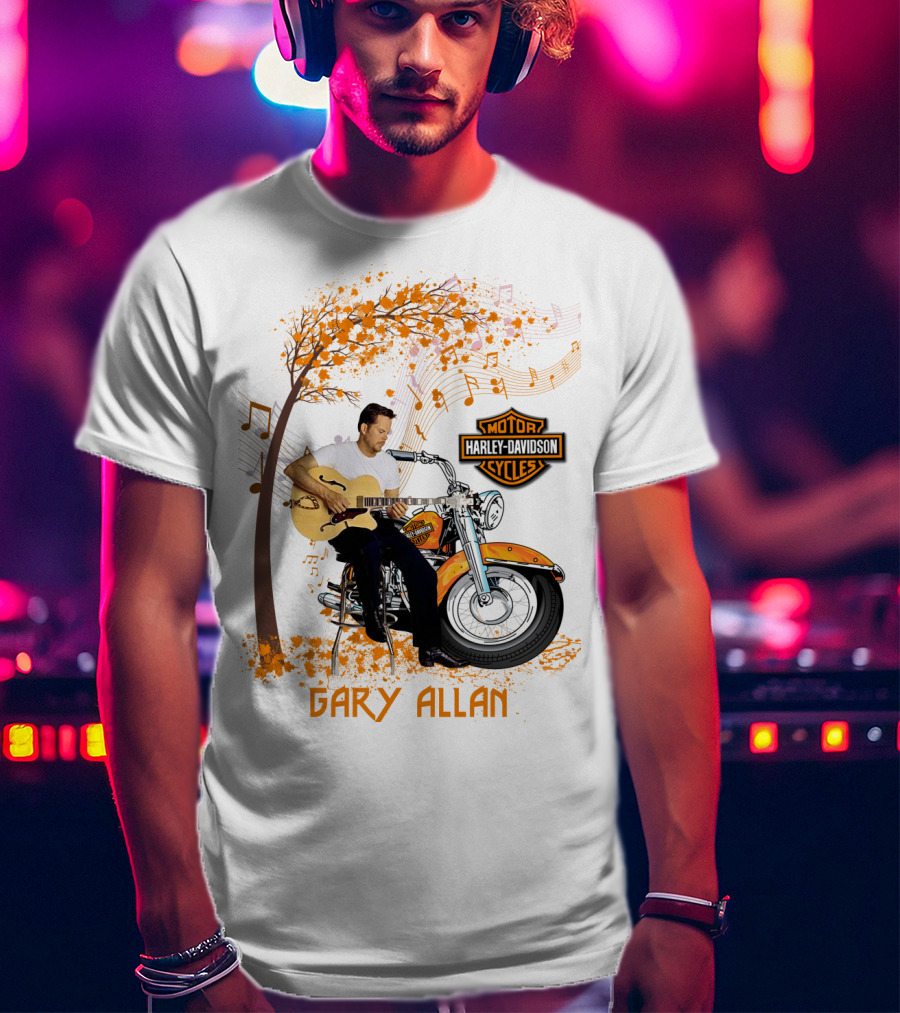 Gary Allan Harley Davidson Motorcycle Music Theme T-Shirt