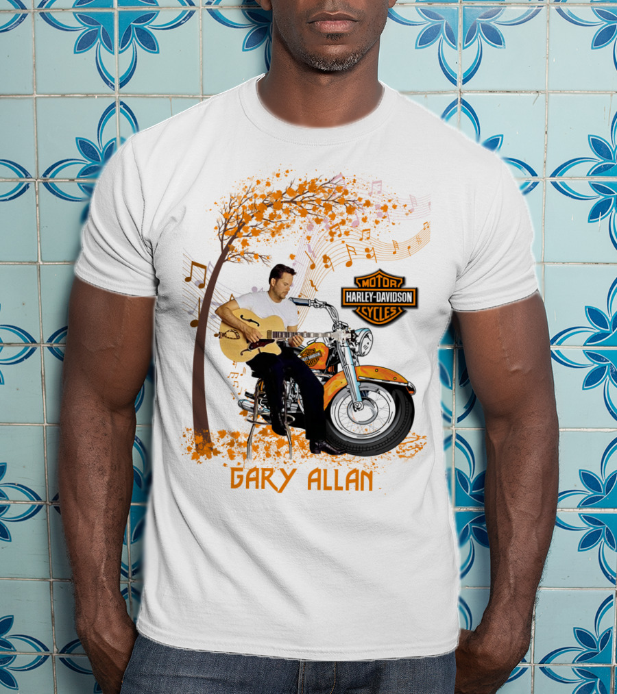 Gary Allan Harley Davidson Motorcycle Music Theme T-Shirt