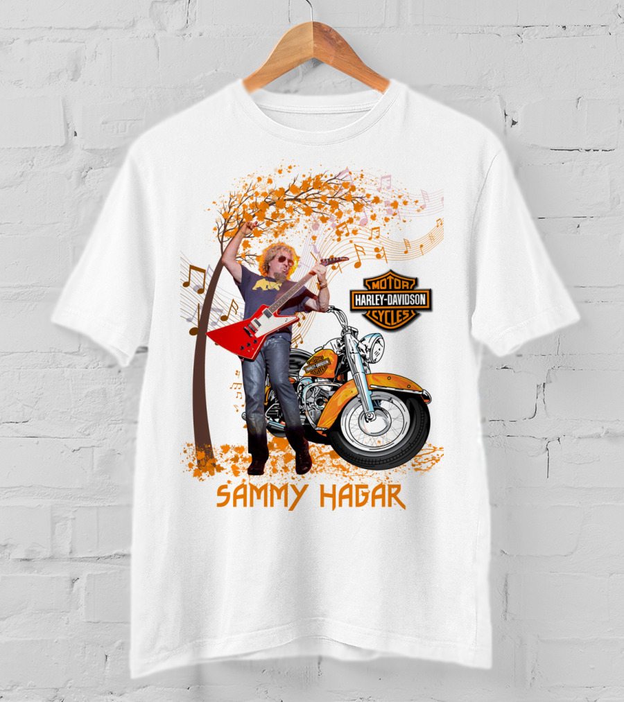 Sammy Hagar Harley Davidson Motorcycle Music Tree T-Shirt