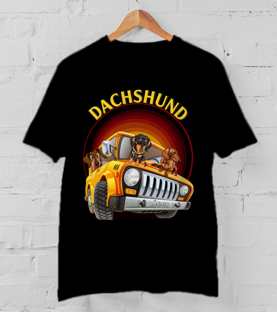 Dachshund Jeep Adventure T-Shirt