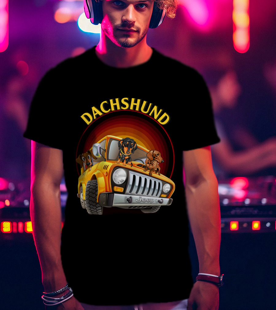 Dachshund Jeep Adventure T-Shirt