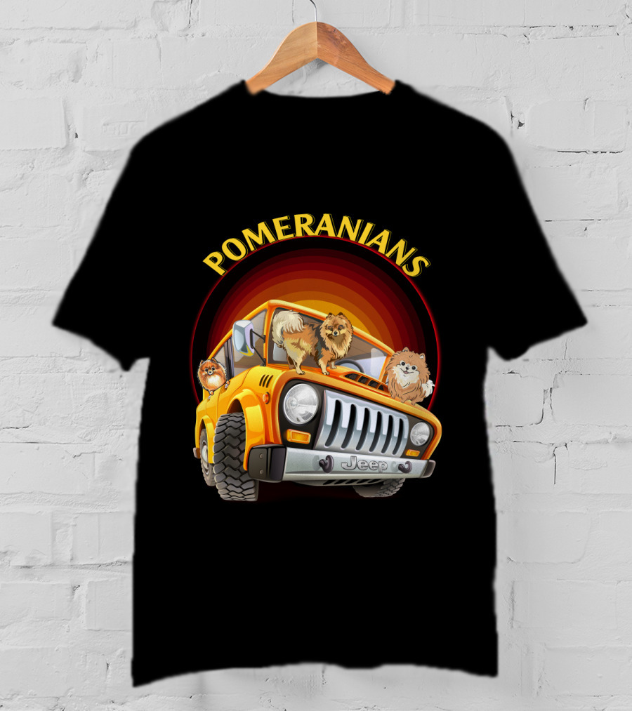 Pomeranians Jeep Adventure Dh T-Shirt