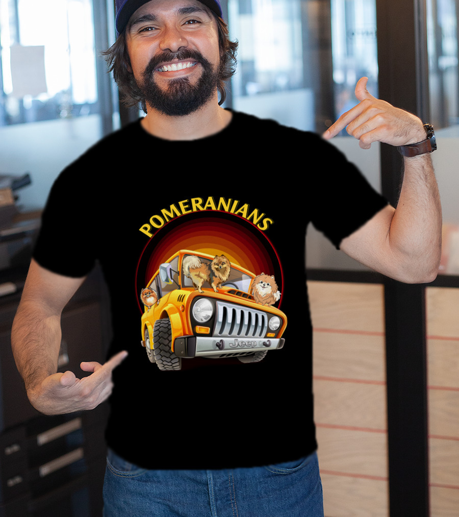 Pomeranians Jeep Adventure Dh T-Shirt