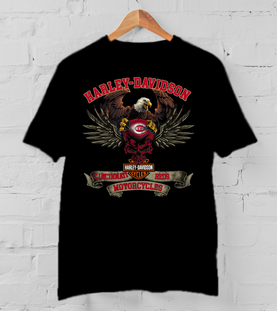 Harley Davidson Cincinnati Reds Motorcycles Reds Cycles T-Shirt