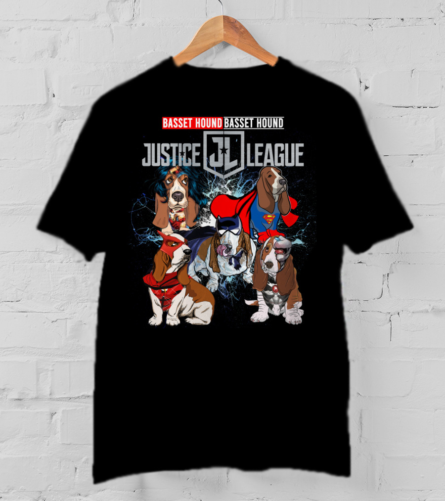 Basset Hound Justice League Jl T-Shirt
