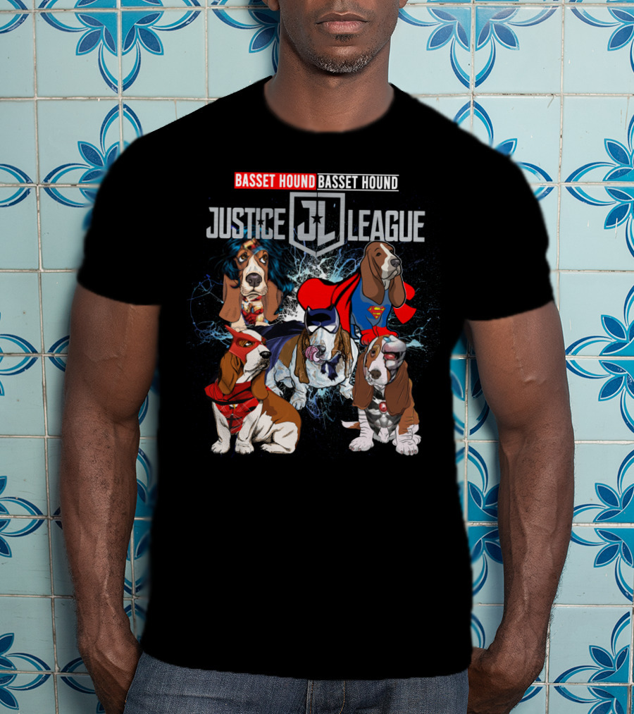 Basset Hound Justice League Jl T-Shirt