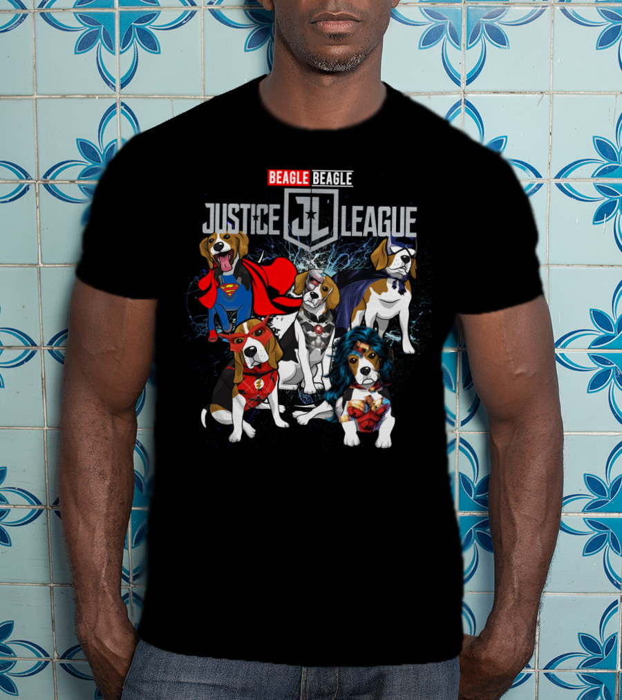 Beagle Justice League Jl 55 Comic Heroes T-Shirt