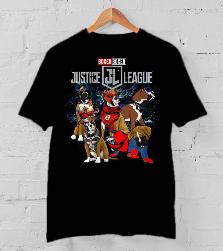 Boxer Justice League Jl 55 Dh Superhero Dogs T-Shirt