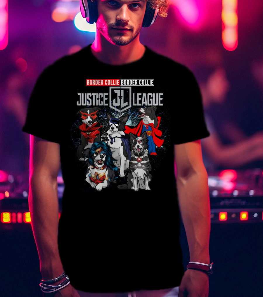 Border Collie Justice League Dh 55 Jl T-Shirt
