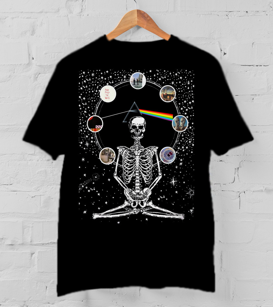 Pink Floyd Dark Side Of The Moon Skeleton Starry T-Shirt