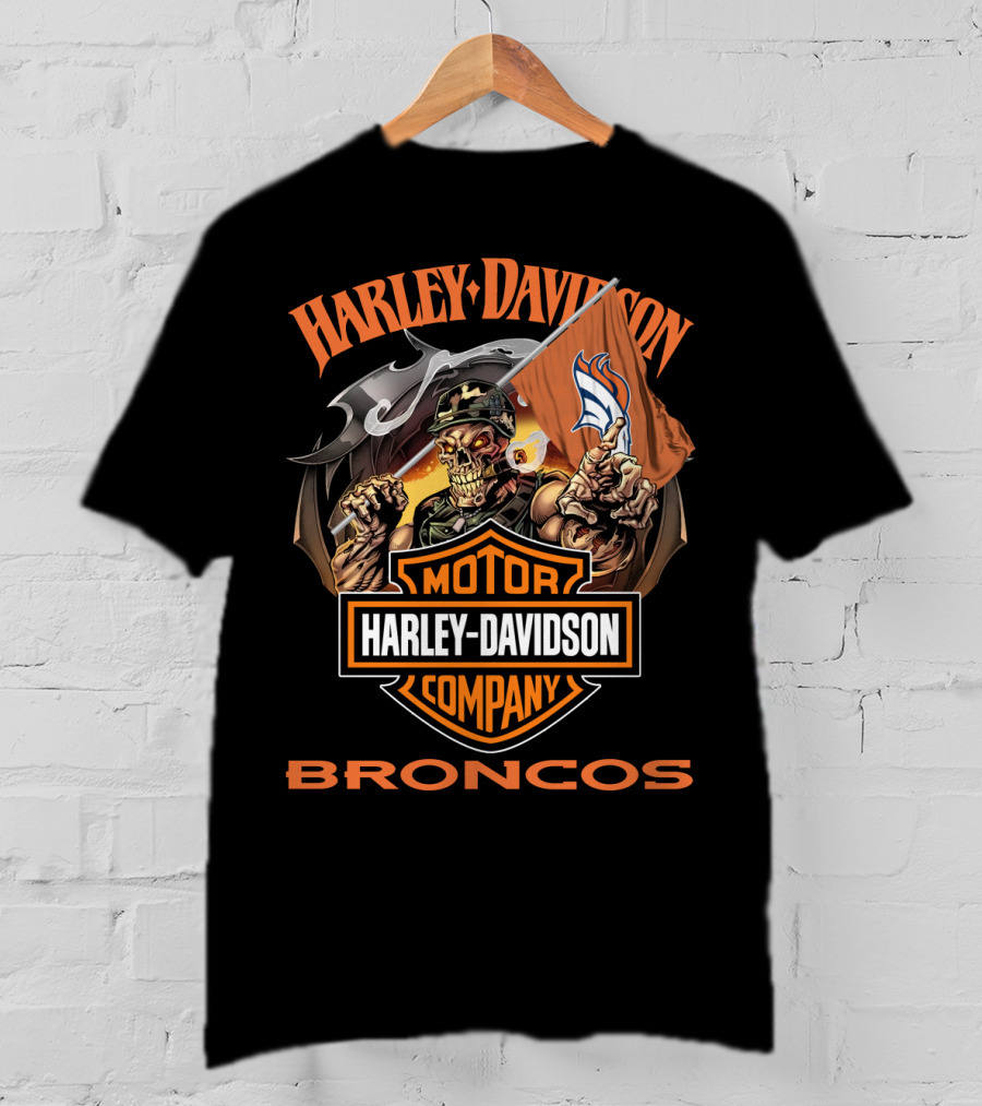 Harley Davidson Motor Company Broncos Denver 69 T-Shirt