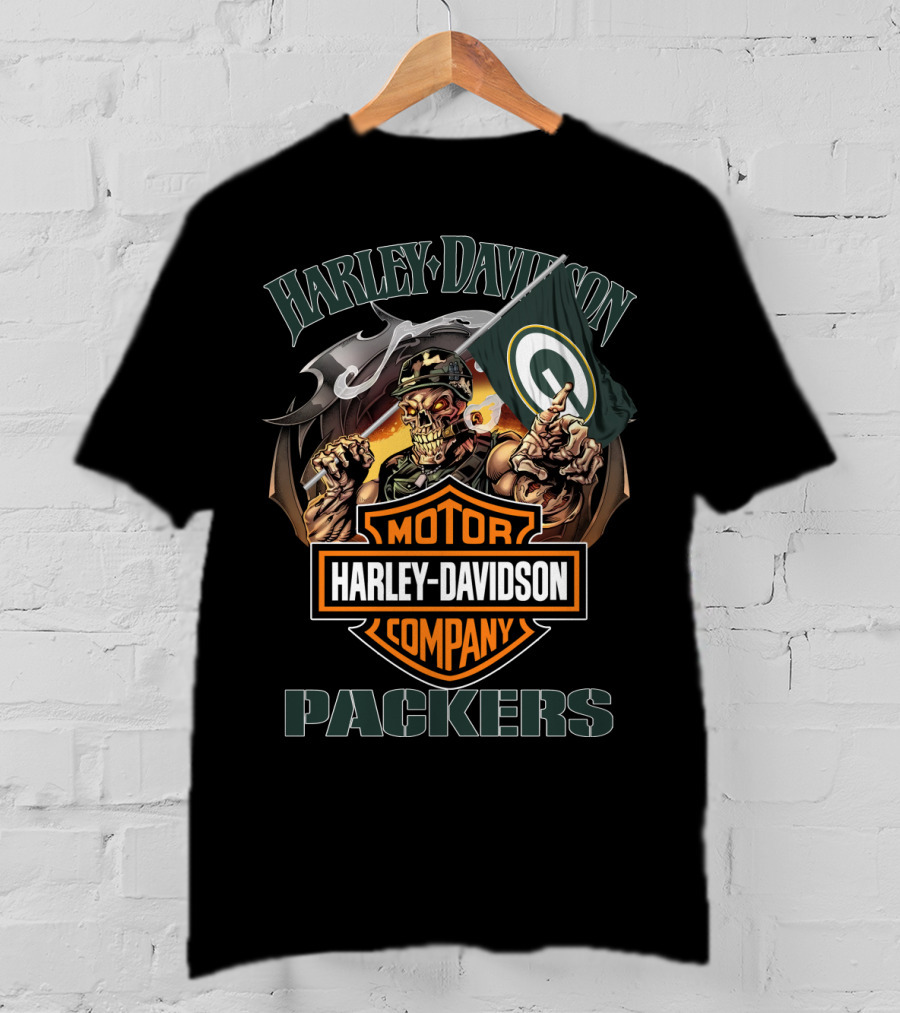 Harley Davidson Motor Company Green Bay Packers T-Shirt