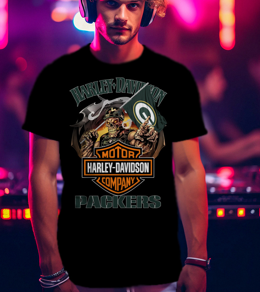 Harley Davidson Motor Company Green Bay Packers T-Shirt