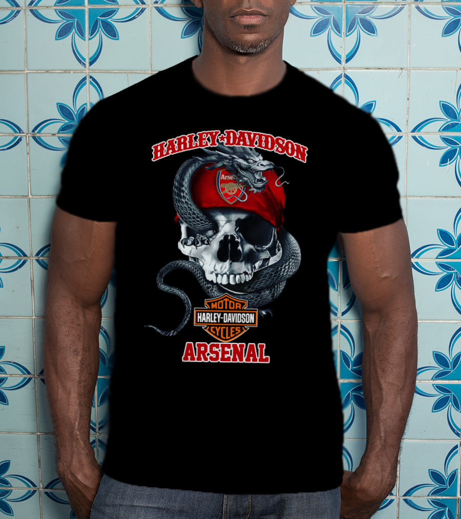 Harley Davidson Arsenal Skull Snake T-Shirt