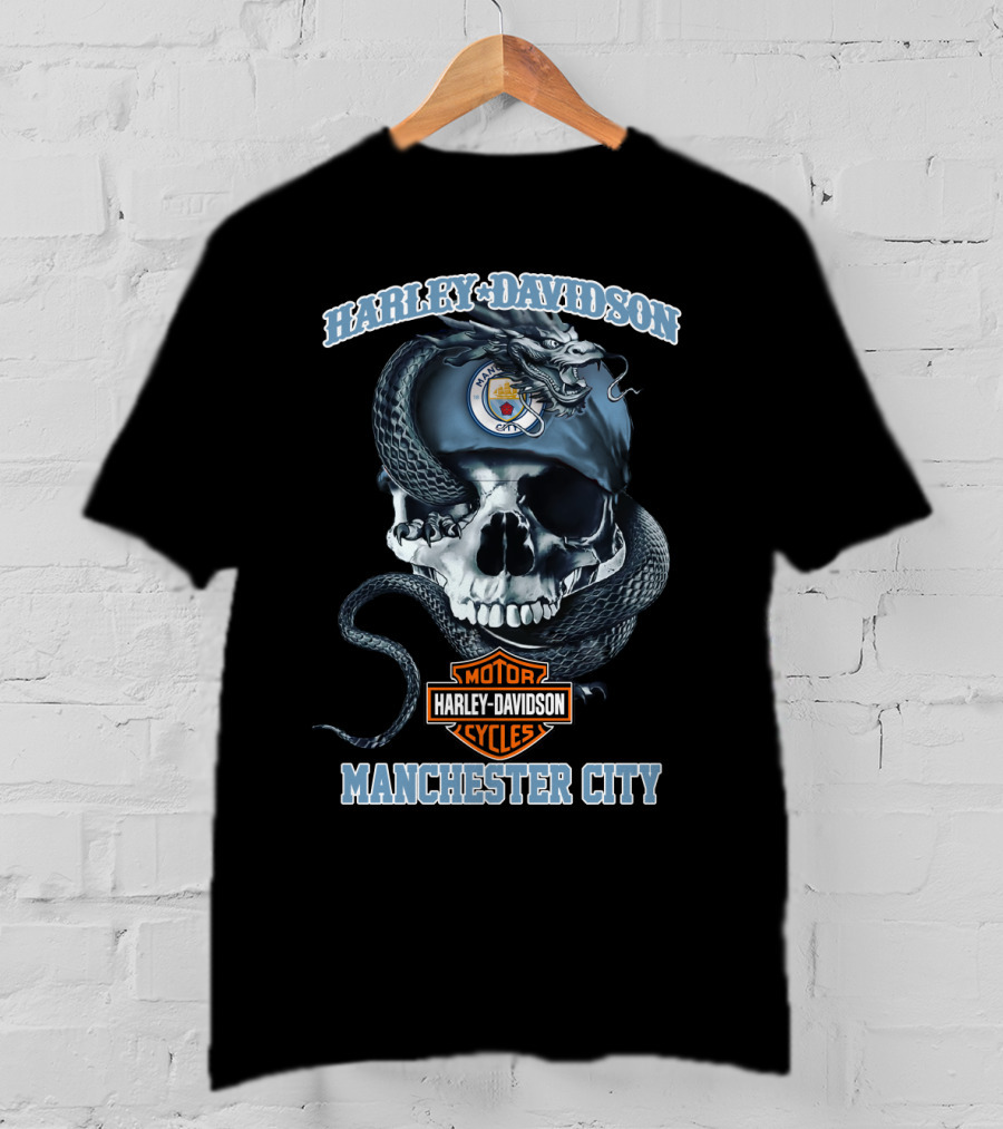 Harley Davidson Motor Cycles Manchester City T-Shirt