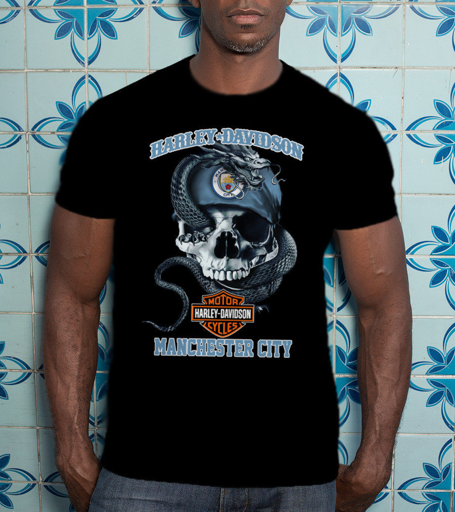 Harley Davidson Motor Cycles Manchester City T-Shirt
