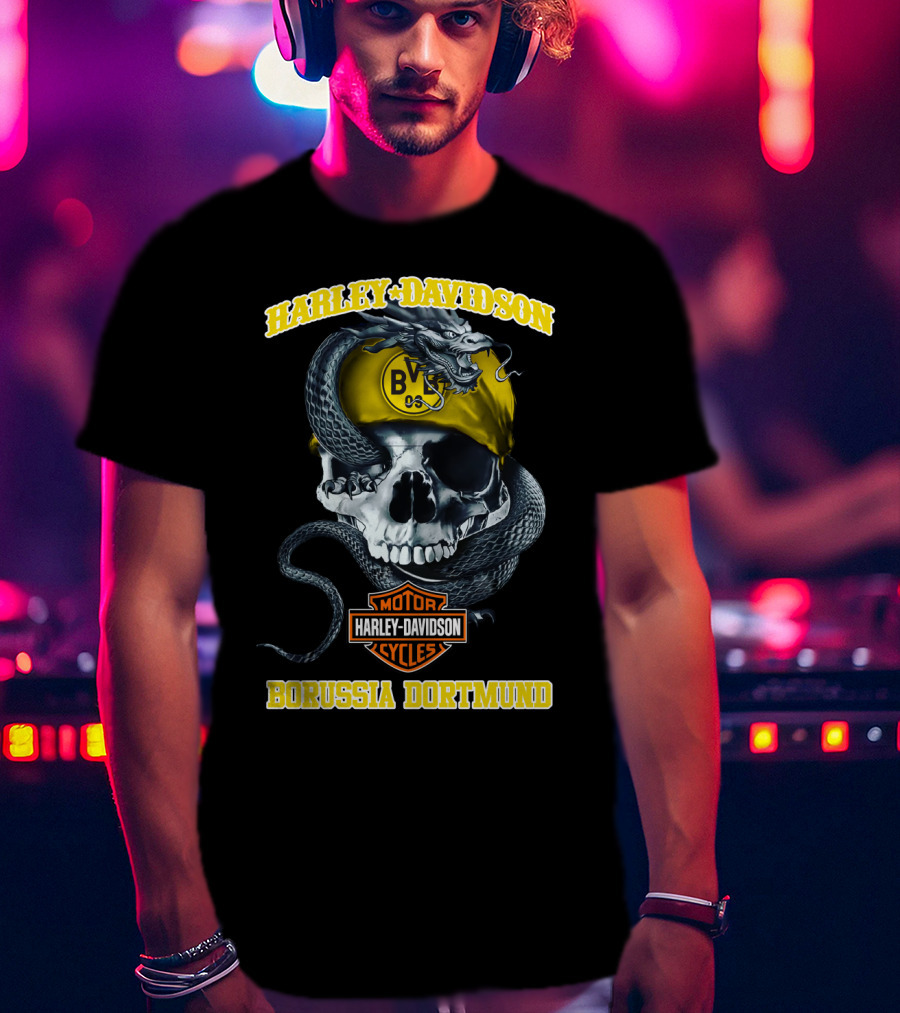 Harley Davidson Motor Cycles Bvb 09 Borussia Dortmund T-Shirt