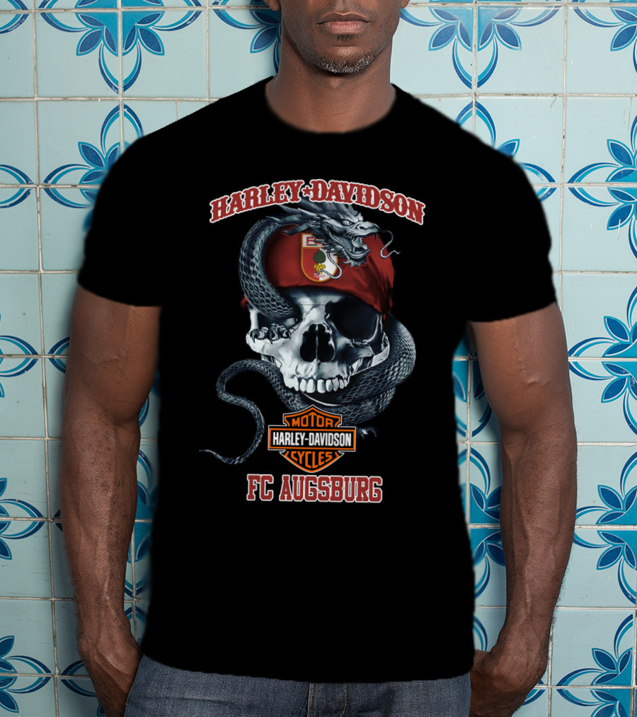 Harley Davidson Fc Augsburg Skull Snake T-Shirt