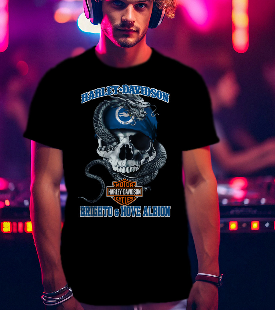 Harley Davidson Motor Cycles Brighton & Hove Albion T-Shirt