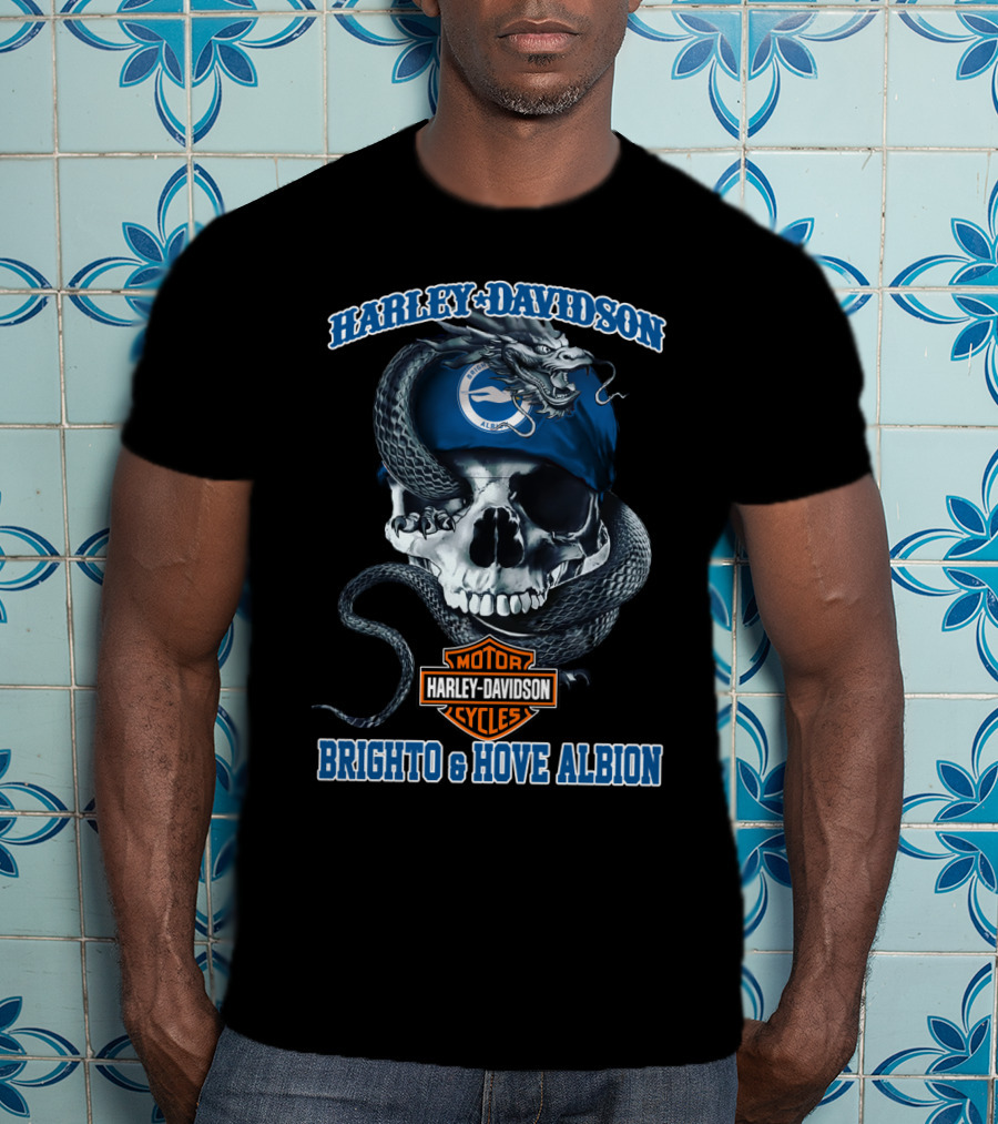 Harley Davidson Motor Cycles Brighton & Hove Albion T-Shirt