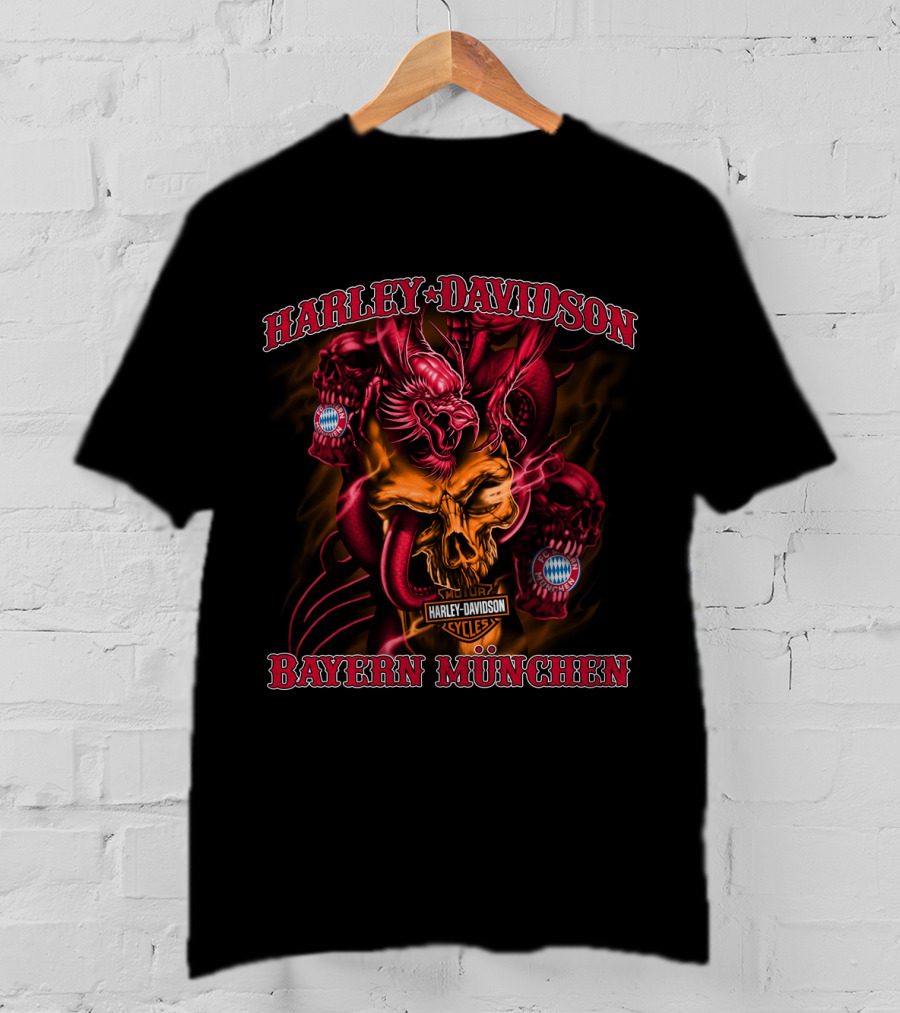Harley Davidson Bayern München Fc Harley Davidson Cycles T-Shirt