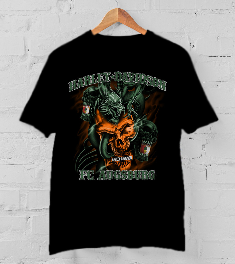 Harley Davidson Fc Augsburg Cycles Skull T-Shirt