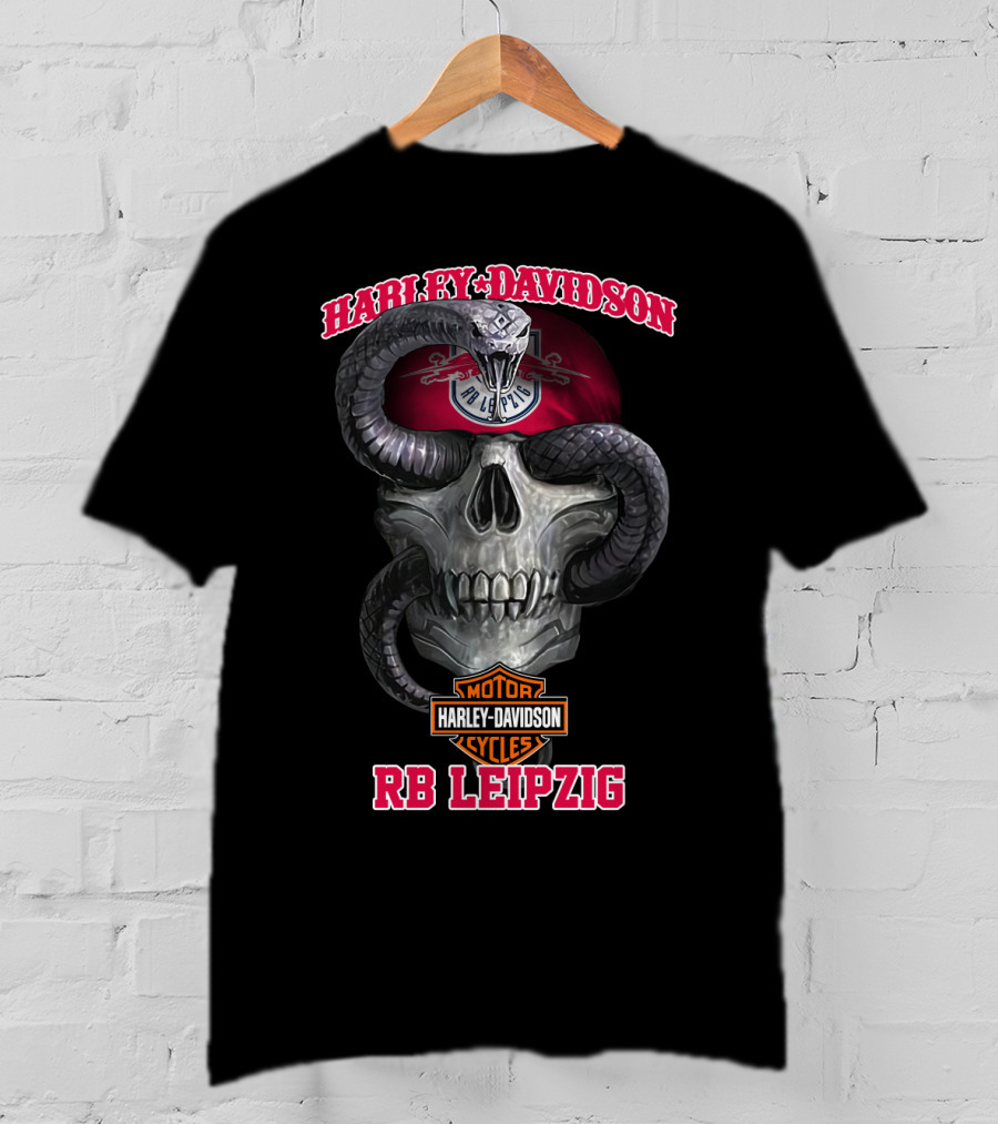 Harley Davidson Motor Cycles Rb Leipzig Skull Snake T-Shirt