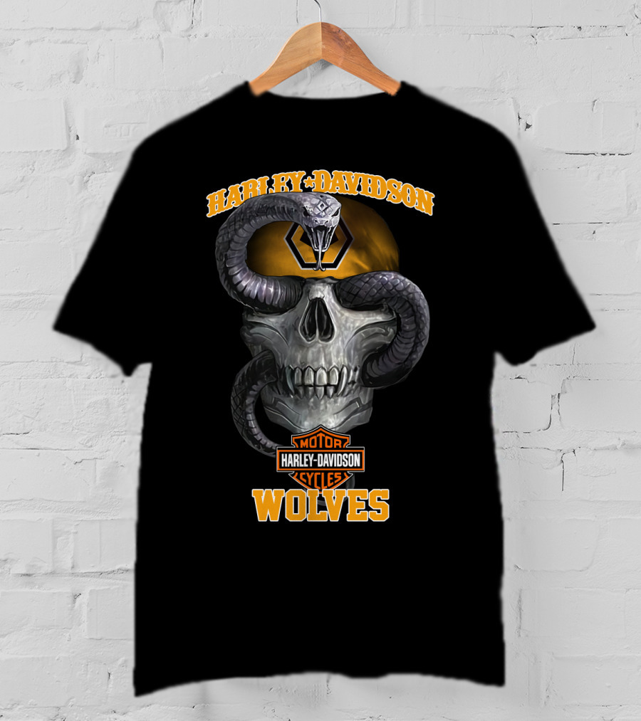 Harley Davidson Motor Cycles Wolves T-Shirt