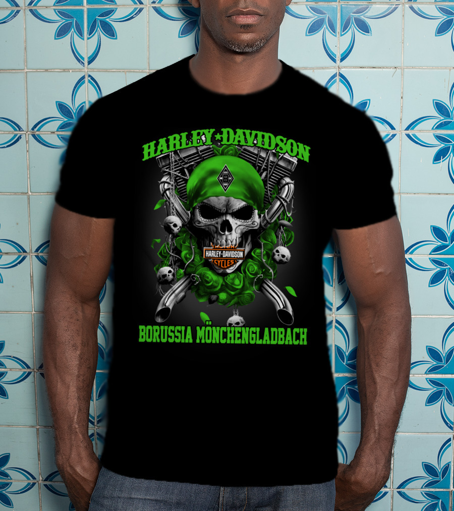 Harley Davidson Borussia Mönchengladbach Skull T-Shirt