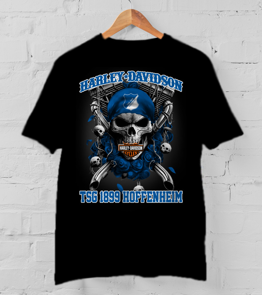 Harley Davidson Cycles Tsg 1899 Hoffenheim Skull T-Shirt