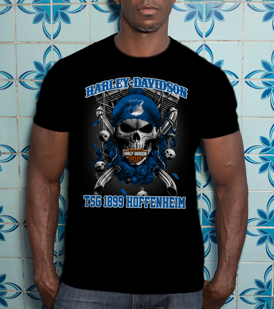 Harley Davidson Cycles Tsg 1899 Hoffenheim Skull T-Shirt