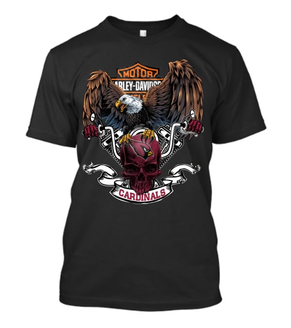 Harley Davidson Motor Cardinals Eagle 87 Arizona Nfl T-Shirt
