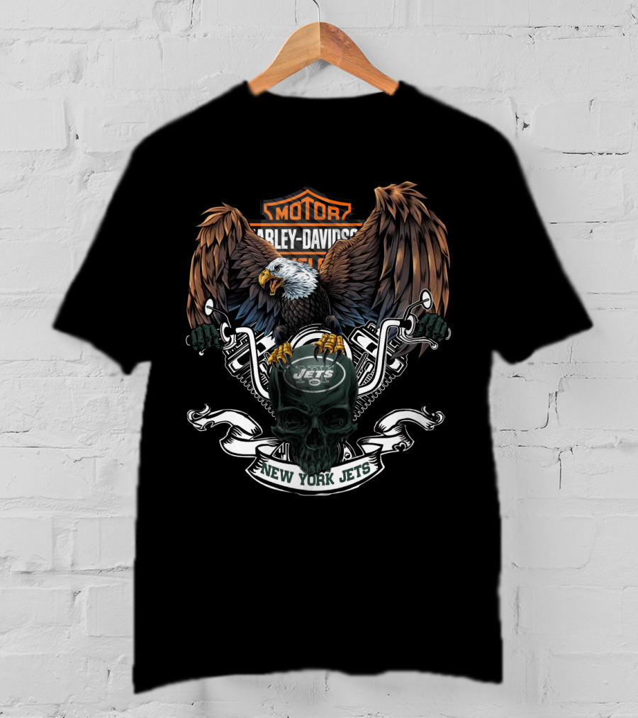 Harley Davidson Motor New York Jets T-Shirt