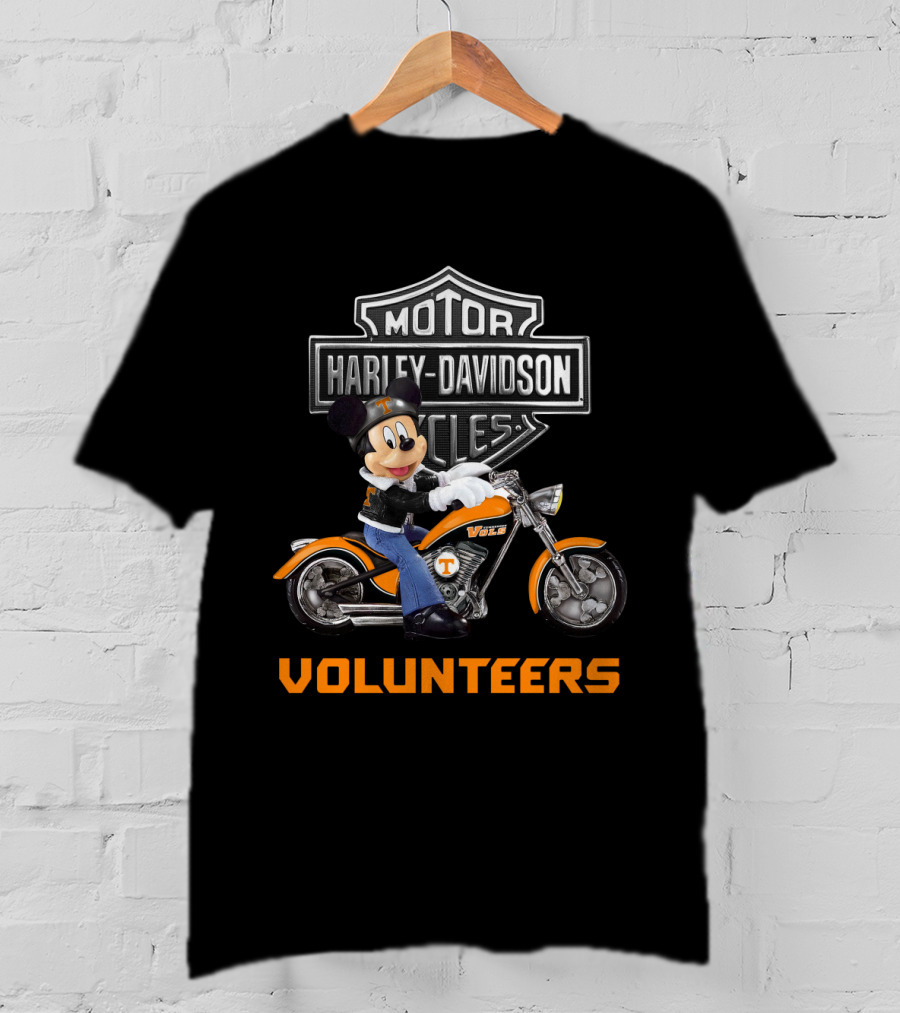 Harley Davidson Mickey Mouse Vols Tennessee Volunteers T-Shirt