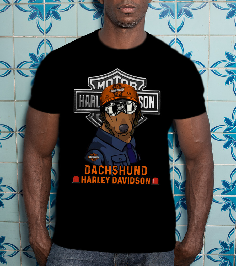 Harley Davidson Dachshund Motorcycles Hdteex 112V3 T-Shirt
