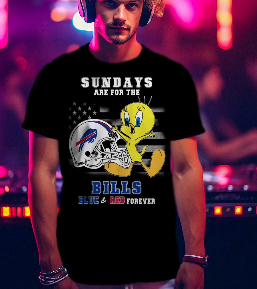 Sundays Are For The Bills Blue & Red Forever T-Shirt