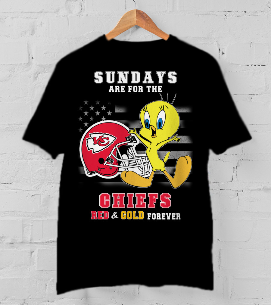 Sundays Are For The Chiefs Red & Gold Forever T-Shirt