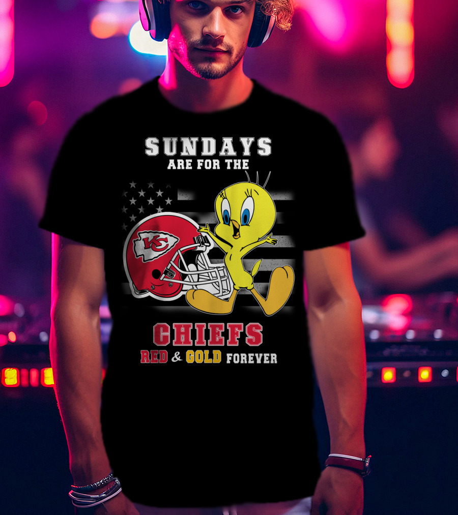 Sundays Are For The Chiefs Red & Gold Forever T-Shirt