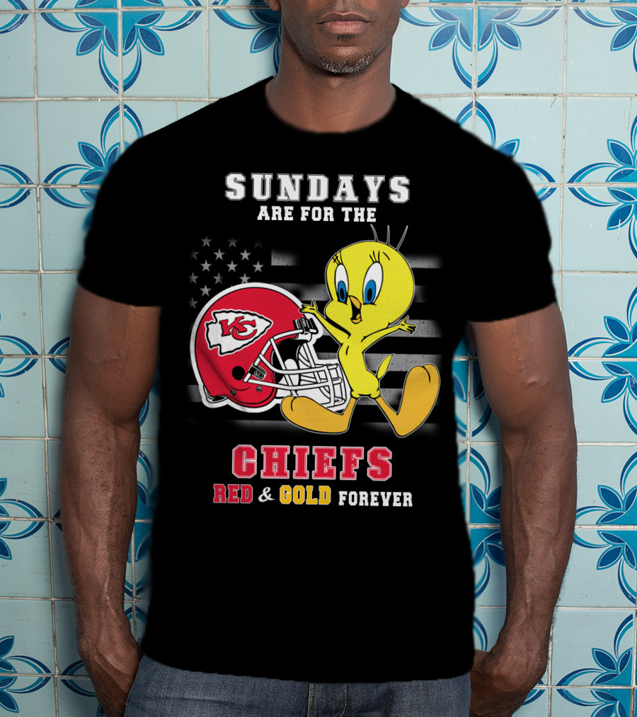 Sundays Are For The Chiefs Red & Gold Forever T-Shirt