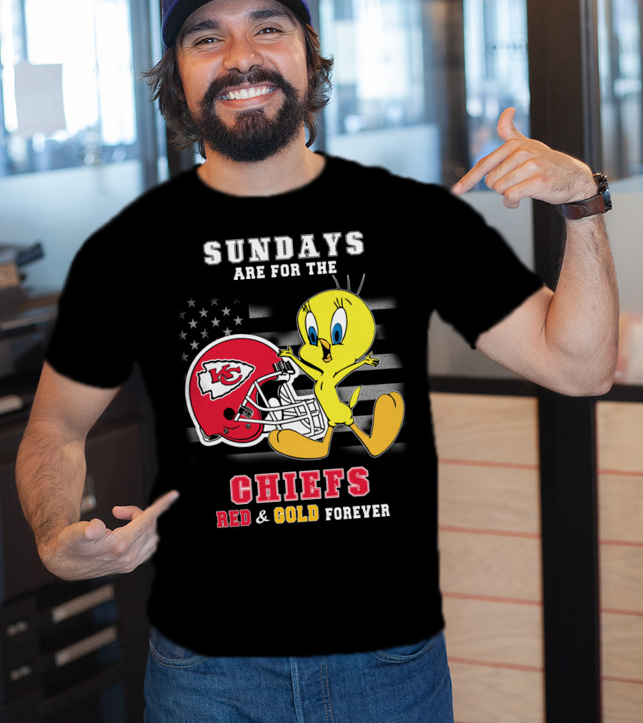 Sundays Are For The Chiefs Red & Gold Forever T-Shirt