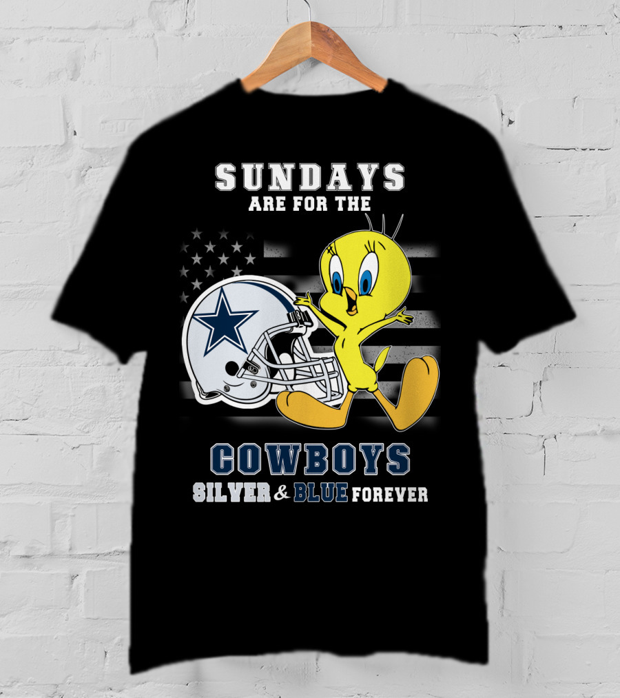 Sundays Are For The Cowboys Silver & Blue Forever Tweety T-Shirt