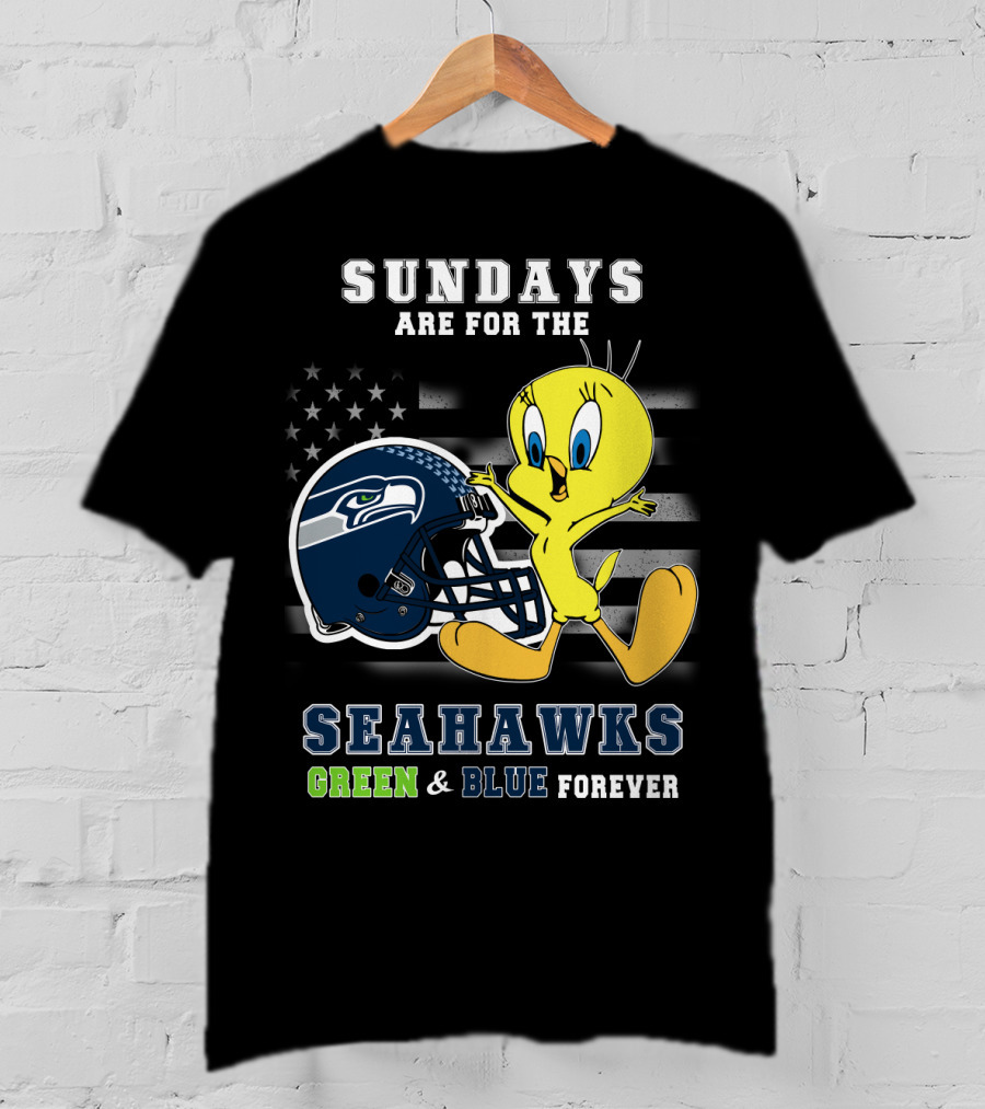 Sundays Are For The Seahawks Green And Blue Forever T-Shirt