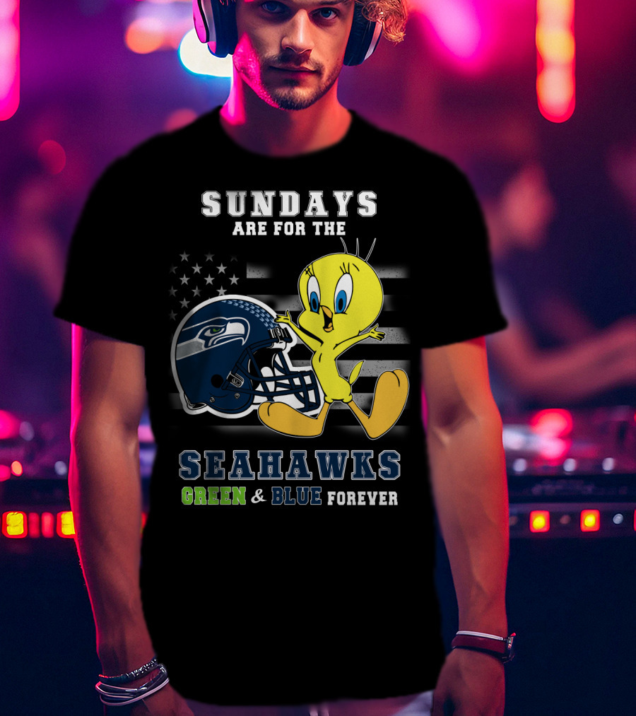 Sundays Are For The Seahawks Green And Blue Forever T-Shirt